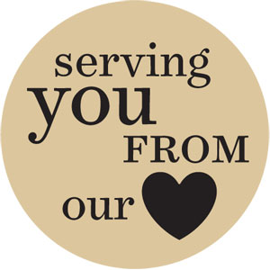 serving you from your heart badge