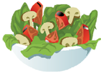 clip art image of a large bowl of salad